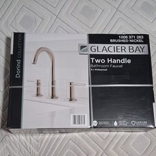 Glacier Bay Dorind 2-Handle Widespread Bathroom Faucet Brushed Nickel ADA