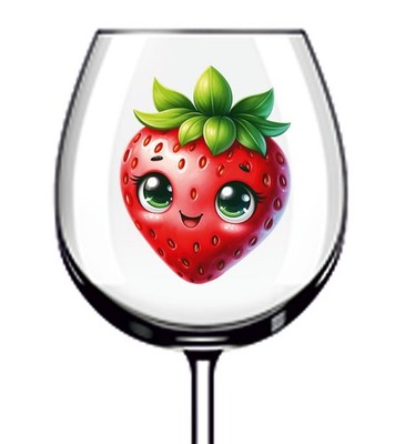12x Valentinstag Erdbeere Vinyl Aufkleber Abziehbild Weinglas Flasche Laptop Becher
