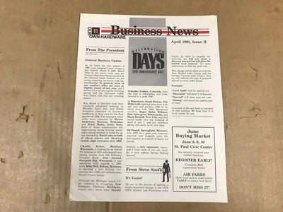 Vintage Our Own Hardware Business News - No.2 - April 1991