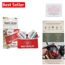 All-Natural Mini Shampoo Bars - Travel Pack of 4, TSA Compliant & Sulfate-Free