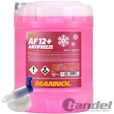 20 LITER MANNOL AF12+ KÜHLERFROSTSCHUTZ + HAHN -40° G12+ FERTIGGEMISCH für VW - Bild 1 von 4
