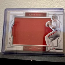 2021 Panini National Treasures Justin Fields Bears Rookie Patch Auto /99