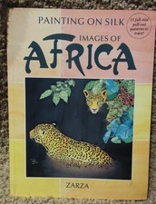 PAINTINGS ON SILK-IMAGES OF AFRICA+15 FULL PATTERNS-ZARZA-1992-LISTING DETAILS++