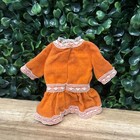 Vintage 1960s Barbie Skipper Sweet Orange #3465 Velvet Dress TM Tagged Mattel — photo 3