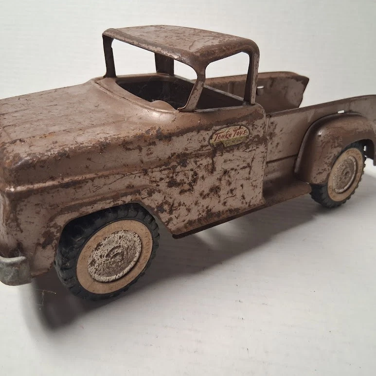 VINTAGE classic 1959 Tonka Bronze Step Side Pickup No. 02 ALL ORIG PARTS / PAINT - Image 2 of 4