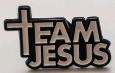 Team Jesus Enamel Metal Religious Lapel Hat Bookbag Pin Brooch 