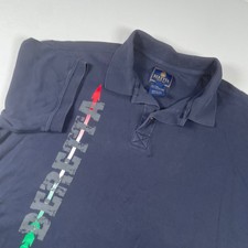 Beretta Since 1526 Men's Large Blue Pima Cotton Polo Shirt Graphic Arrow Italy