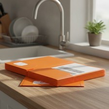 2-Pocket Plastic Folders, Orange, 25 Pack, Letter Size