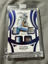 2025 Panini Flawless Tetairoa McMillan Rookie Showcase Patch 2/10 Panthers