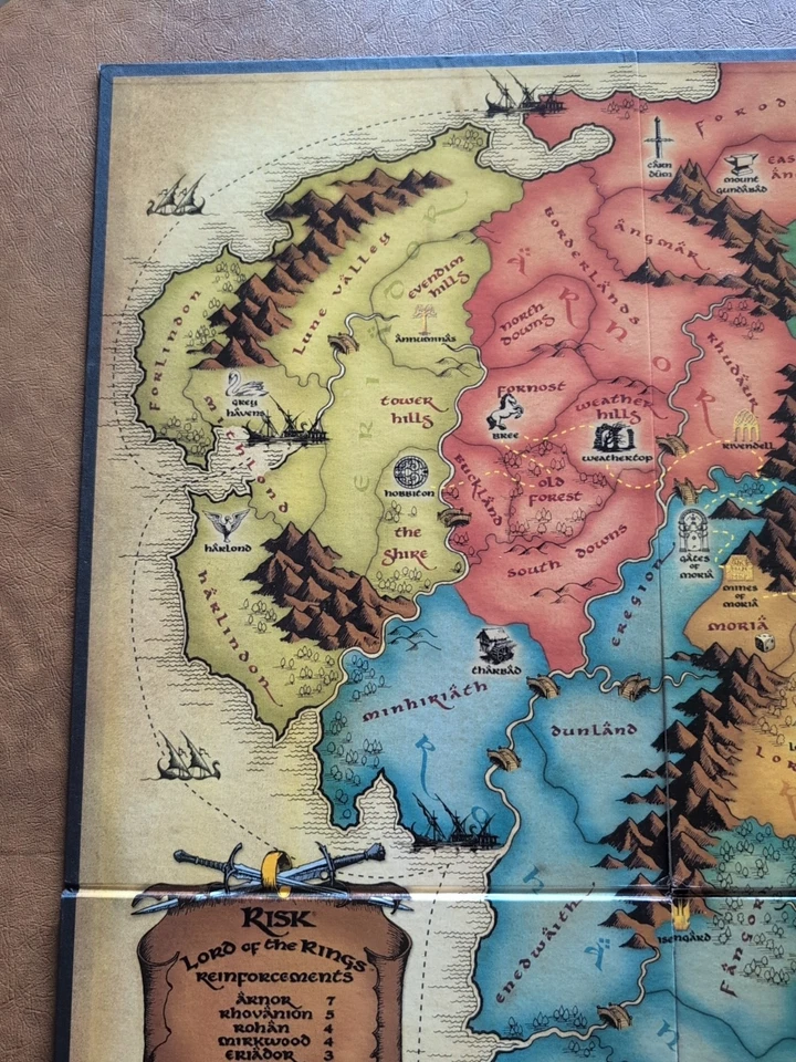 Replacement Game Board For RISK Lord of the Rings The Middle Earth Conquest Game - Image 4 of 4