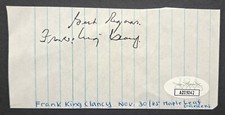 Toronto Maple Leafs Frank King Clancy Signed Autographed Cut JSA COA