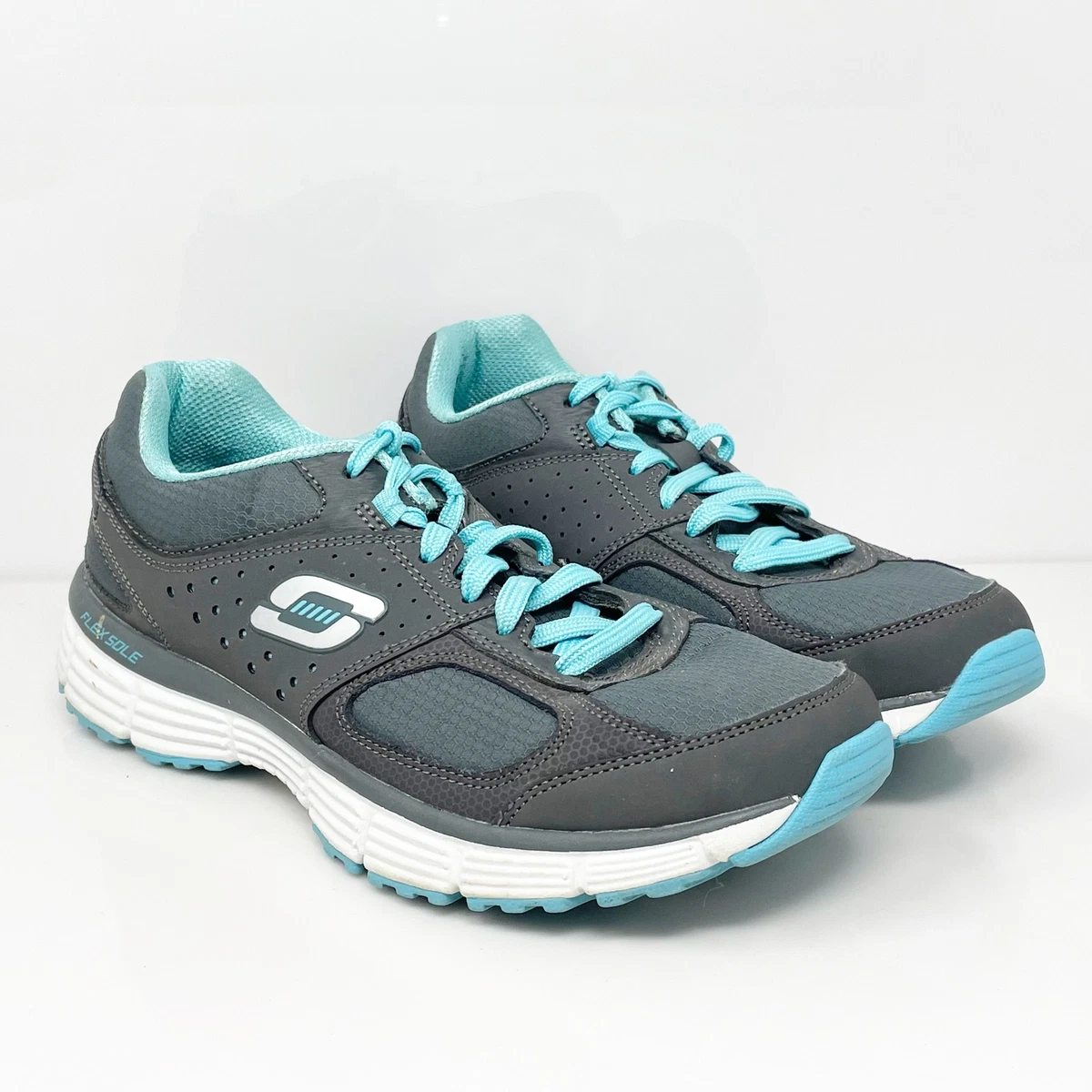 Skechers Womens Agility Ramp Up 11906 Gray Running Shoes Sneakers