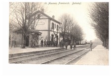 Frankreich St Masmes Bahnhof Feldpost gelaufen 1915 AK