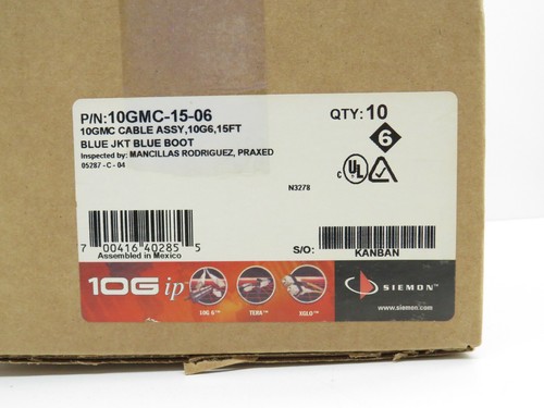 Siemon 10GMC-15-06 Ethernet UTP Network CAT 6 Patch Cable Cord 15FT Blue - Picture 10 of 10
