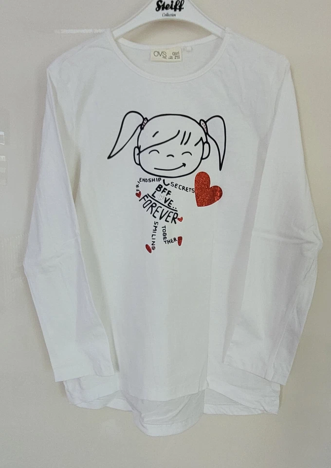 ⭐neu⭐OVS⭐Longsleeve* Gr. 140*⭐Mädchen⭐mit Glitzermotiv⭐⭐