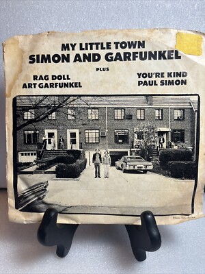 Simon & Garfunkel 7'' Record 45rpm Picture Sleeve My Little Town/Rag Doll Tested