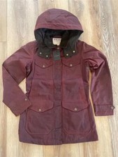 Filson Mooncroft Waxed Cotton Canvas Jacket Burgundy Red Women's Small S Coat