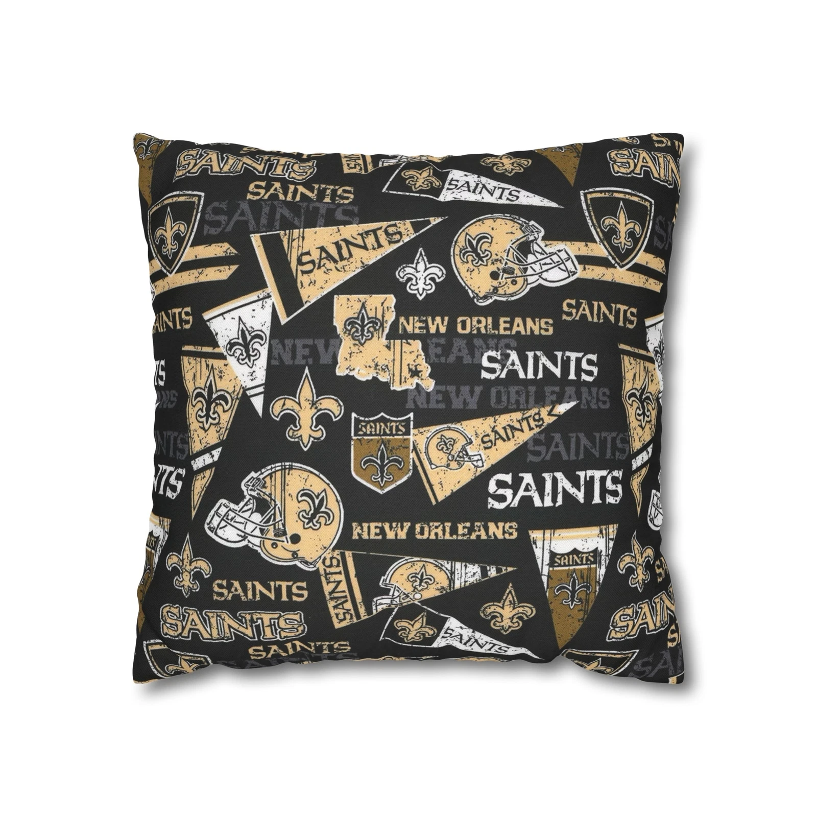 New Orleans Saints Spun Square Throw Pillowcase