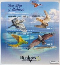 maldives 7213-7216 Feuille miniature neuf 2017 rares Oiseaux