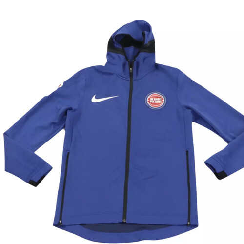 Nike NBA Detroit Pistons Sz L-TT Dri-Fit Showtime Full Zip Hoodie