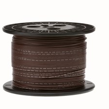 22 AWG Gauge Stranded Hook Up Wire Brown 1000 ft 0.0253" UL1007 300 Volts
