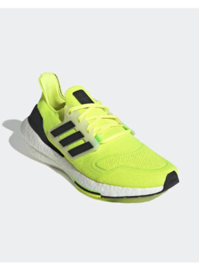 Men's Adidas UltraBoost 22 Running Shoes Solar Yellow / Black Sz 10 GX6639