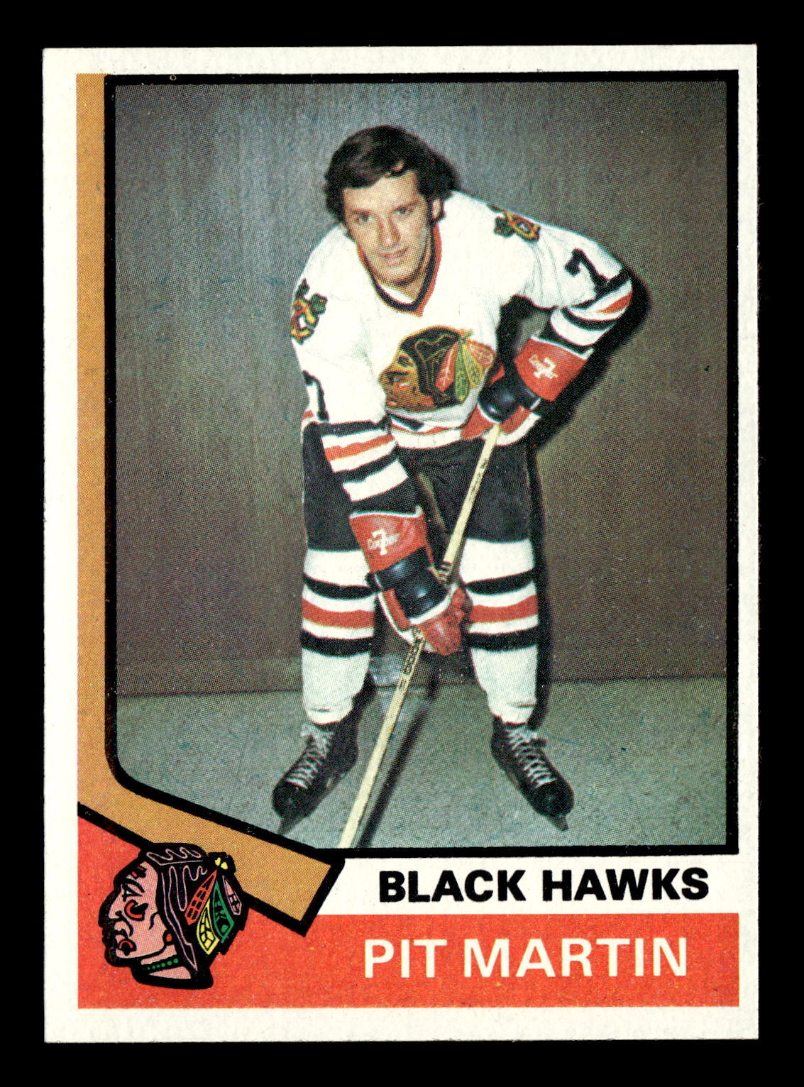Pit Martin 1974-75 Topps #58 Chicago Blackhawks Ex-Mt