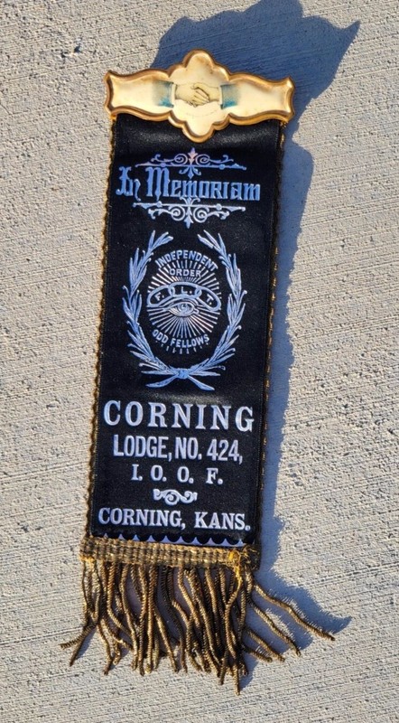 CORNING, KANSAS ~ ODD FELLOWS ~ LODGE, NO. 424 ~ IN MEMORIAM ~ WHITEHEAD & HOAG 