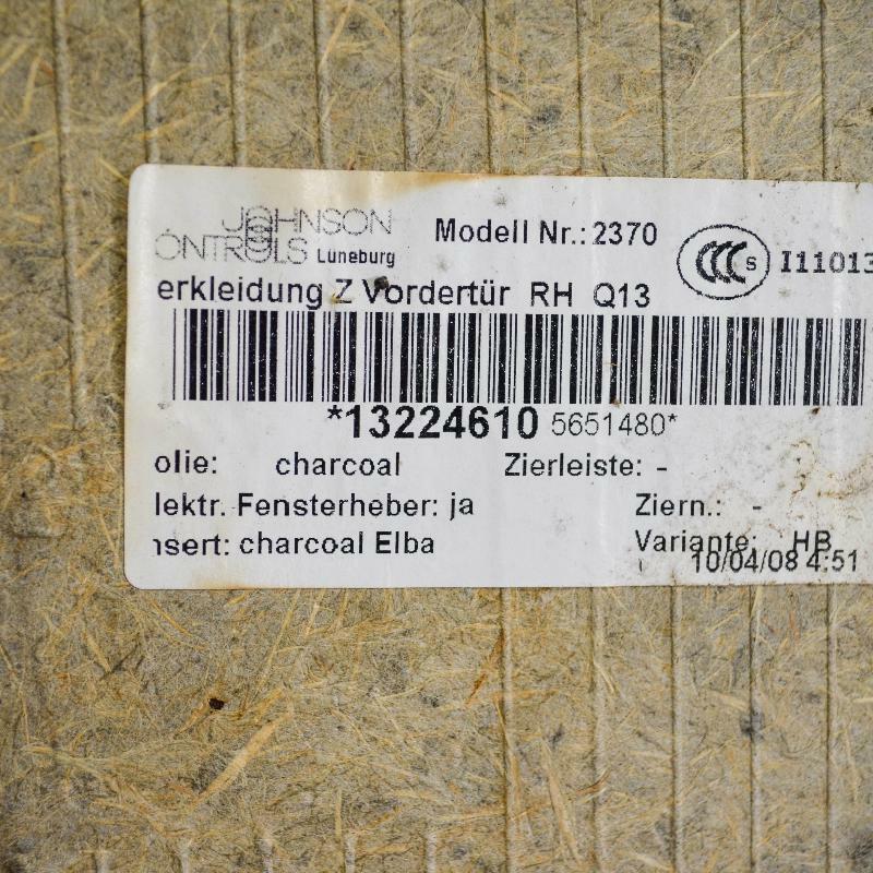 OPEL ASTRA H 2005 Front Right Door Panel 13224610 1.8 Petrol 92kw 