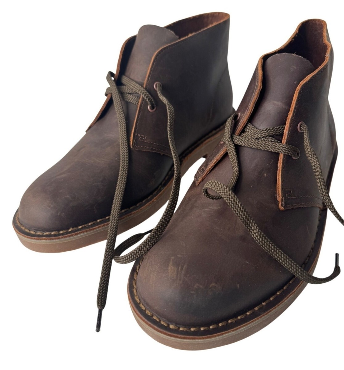 New Clarks Desert Boot Beeswax Leather Brown Ortholite Men's