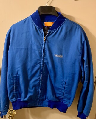 Vintage Cintas Work Jacket Men's XL Royal Blue Full Zip w/ Pockets - Main Image