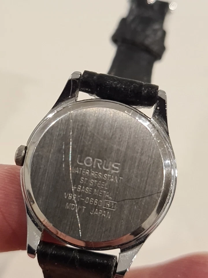 Lorus Watch with Black Leather Band - V821-0660 - Fast Post - image 3 of 4