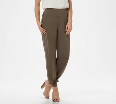Lisa Rinna Collection Knit Ankle Pant Army Green XXS NEW A309057