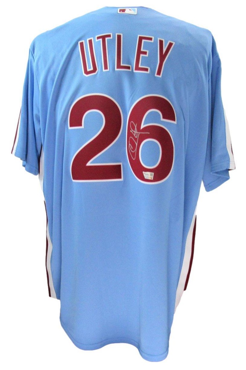 Majestic MLB Phillies Utley ユニフォーム 54サイズ 20114 Majestic Phillies CHASE UTLEY 2008 World Series