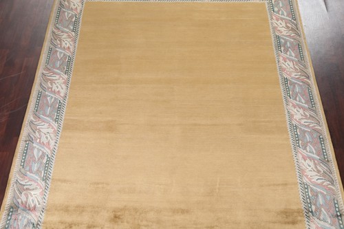 Luxury Nepalese Indian Area Rug Hand-Knotted Gold 8x10 ft - Picture 4 of 20