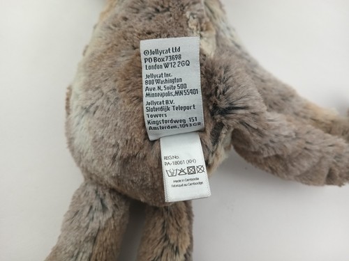 Jellycat Mattie Monkey Plush Stuffed Animal Toy Long Curly Tail Retired Gray Tan - Picture 8 of 14