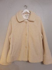 Orvis Womens Teddy Bear Sherpa Fleece Jacket Size Xl Cream