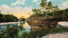 Vintage Postcard Post 1907 Ink Stand and Sugar Bowl Dells of the Wisconsin River