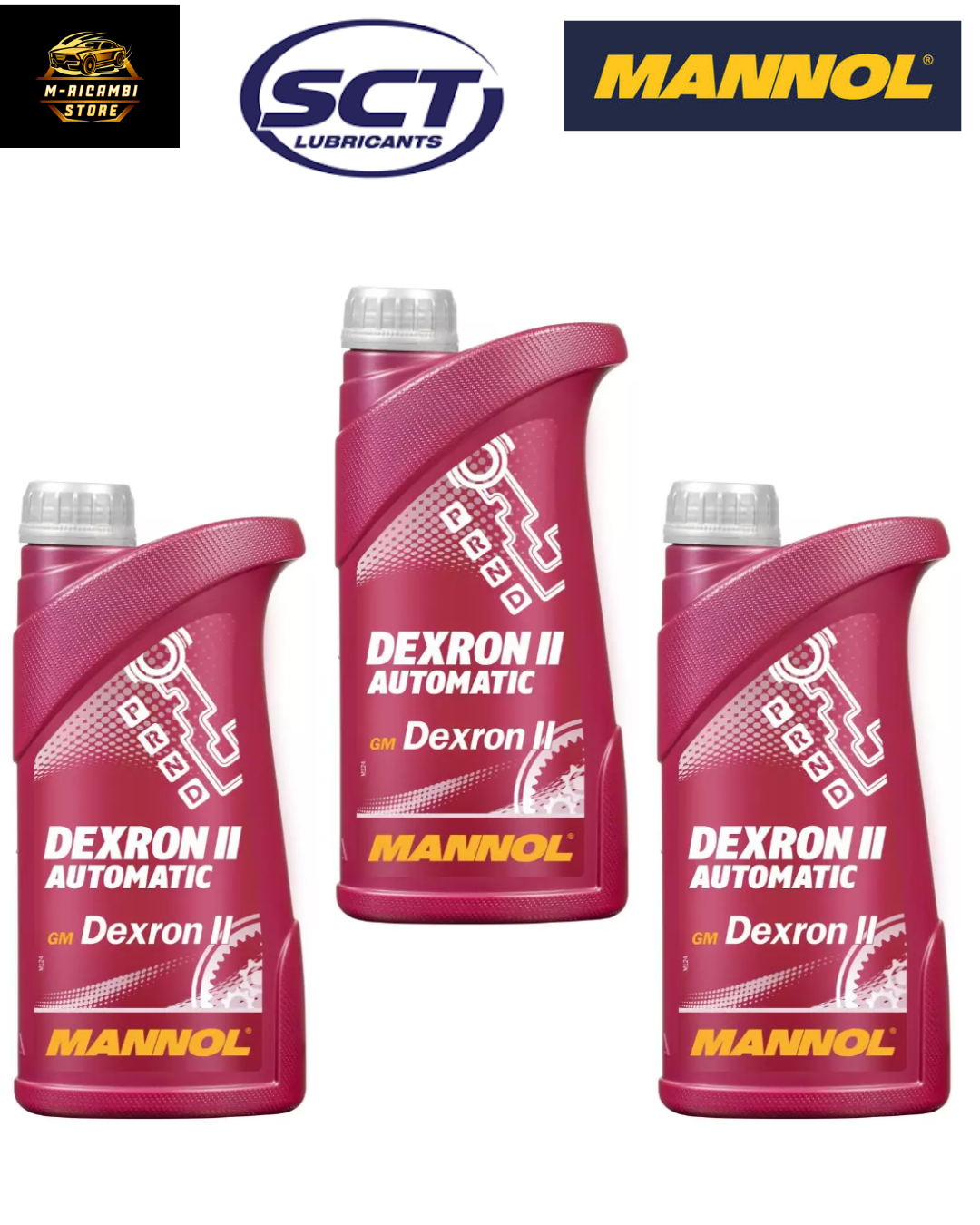 3L Mannol Dexron II ATF Olio Cambio Automatico e Servosterzo Alta Qualità Rosso