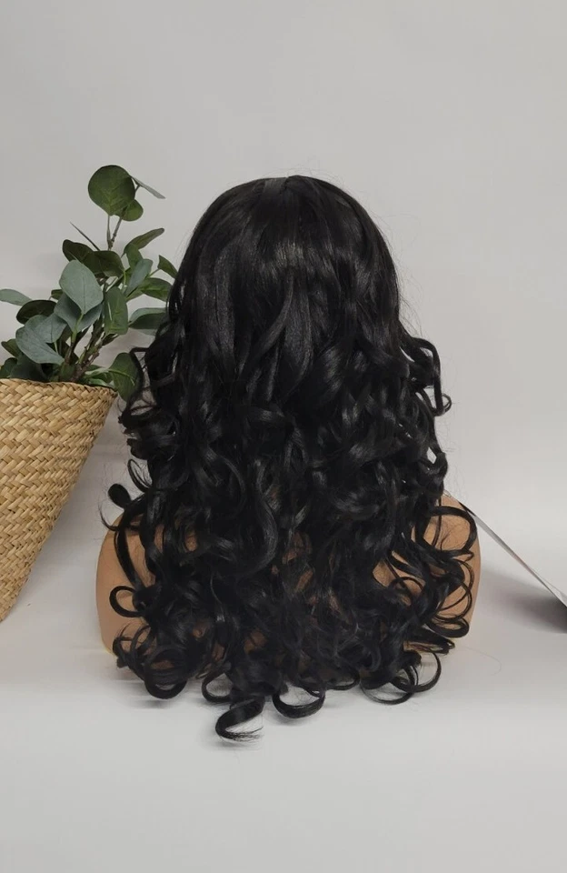 Peluca Larga Rizada Grande Negra Sedosa Elegante BOBBI BOSS Premium Sintética Calor OK M962 Foto 4 de 4