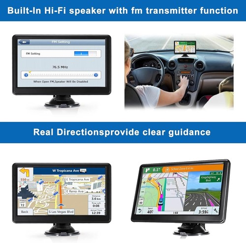 Car Truck GPS Navigation 7 Inch Touch Screen 2023 Maps Spoken Direction - Picture 4 of 6
