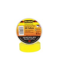 Scotch  Vinyl Color Coding Electrical Tape 35, 3/4 in x 66 ft, Yellow