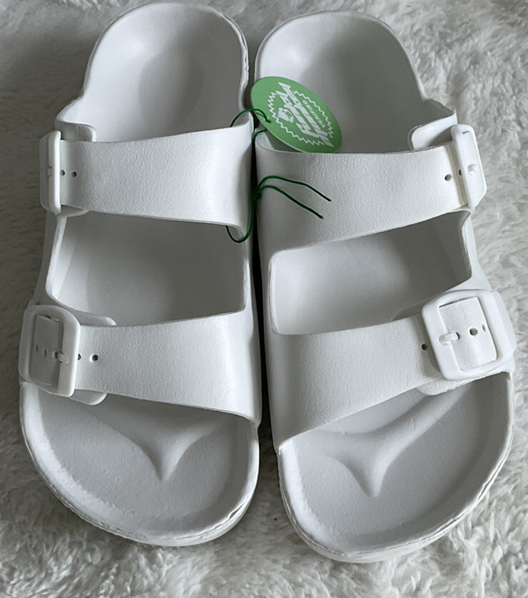 Women's Comfort Slides Funky Monkey Double Buckle Adjustable EVA Sandals  New | eBay