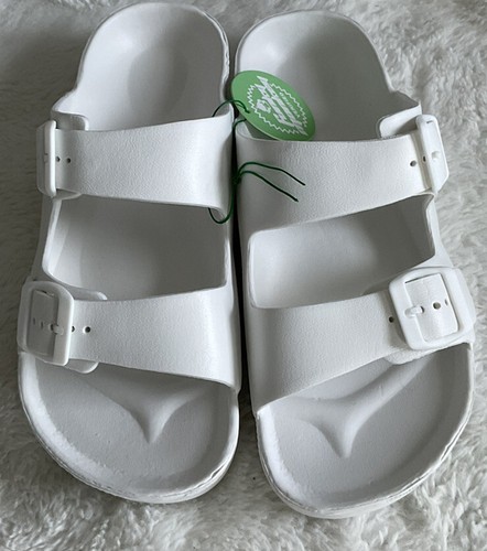 Women's Comfort Slides Funky Monkey Double Buckle Adjustable EVA Sandals  New | eBay