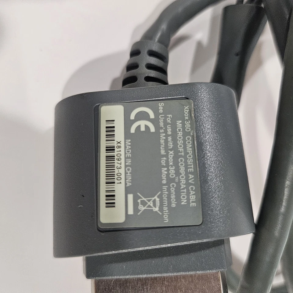 XBOX 360 Genuine Official OEM Microsoft Composite AV Audio/Video Cable - Image 2 of 3