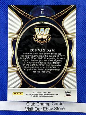 2022 #11 Rob Van Dam Panini Select WWE Legends Silver Flash