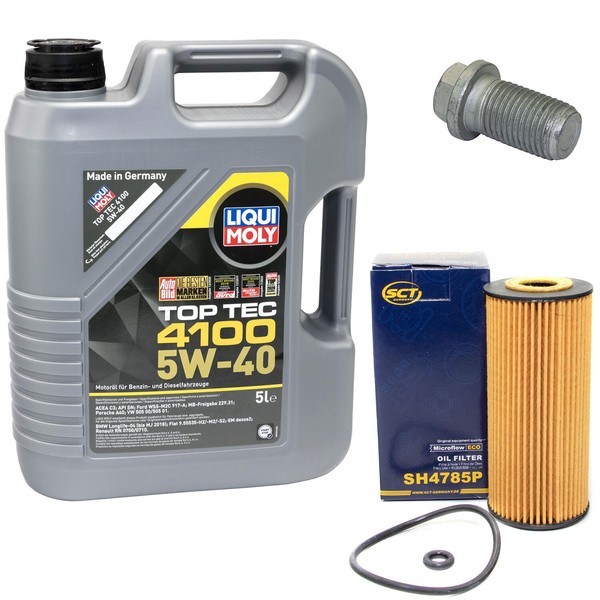 MotoröL ÖLfilter SH4785P 5W40 5 Liter + ÖLablassschraube FüR Mercedes W169 W245-image