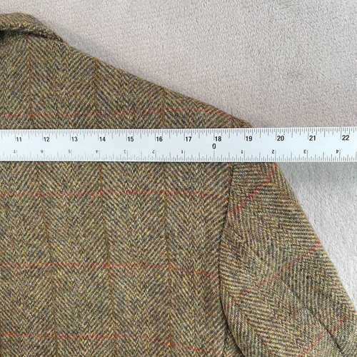 Vintage HARRIS TWEED Sport Coat Blazer Men 38R Brown Handwoven Scottish Wool - Picture 10 of 11
