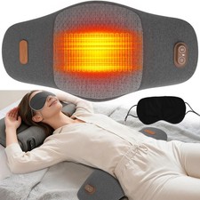 2 In 1 Memory Foam Lumbar Massager Pillow with Heat Vibration for