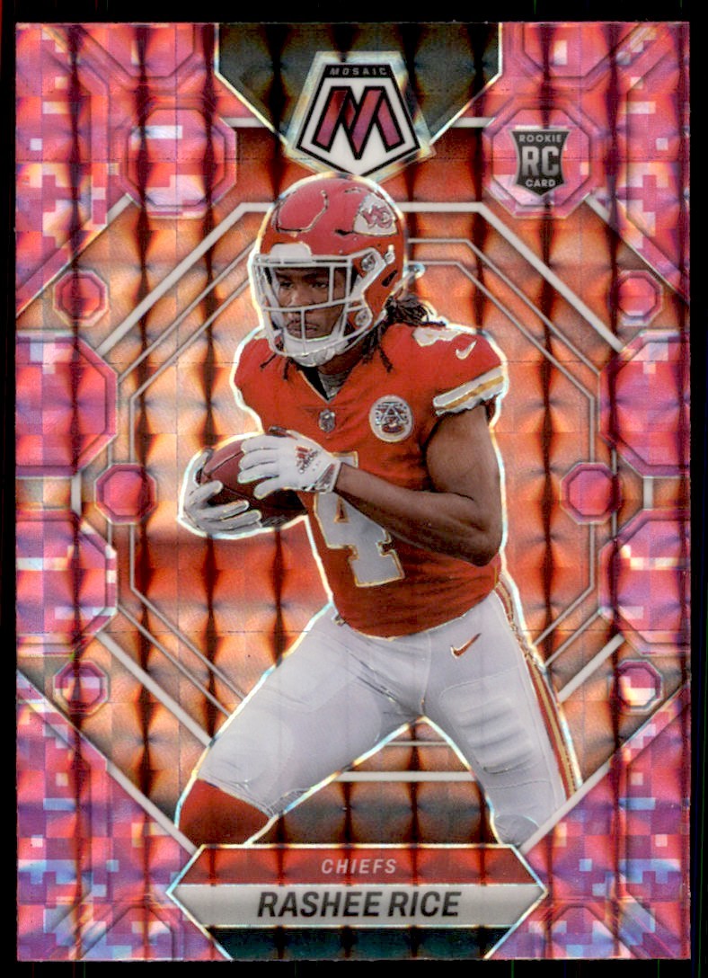 2023 Panini Mosaic Camo Pink Rashee Rice RC Kansas City Chiefs #357